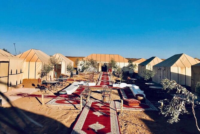 Overnight stay in desert camp & Camel trekking in the Sahara - Sunrise, shower, and the return to Merzouga