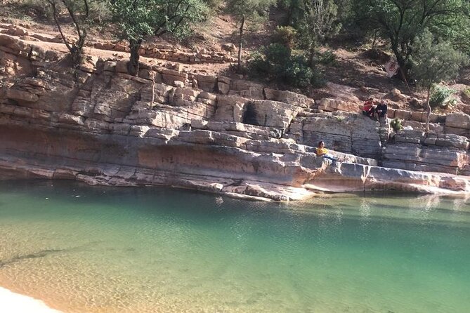 Paradise Valley and Atlas Mountains Adventure in Agadir - Walking into the natural pools