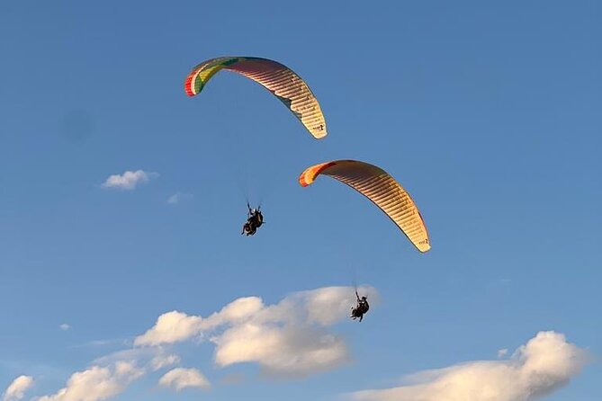 Paragliding and Camel tour in Agafay from Marrakech - Flying above the Atlas foothills near Aguergour