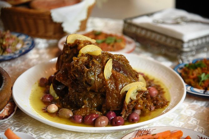 Private Market Tour & Cooking Class in Casablanca with Transfers - The meal: tagine, harira, pastille, and dessert