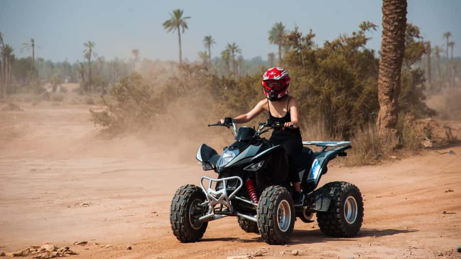 Quad Bike Activity in Marrakech Palmeraie - Learning the quad before the sandy trails