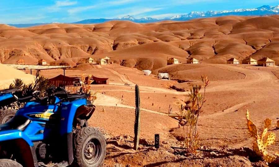 Quad bike and Lunch & Pool in Desert Marrakech Agafay - Getting started at the nomad camp