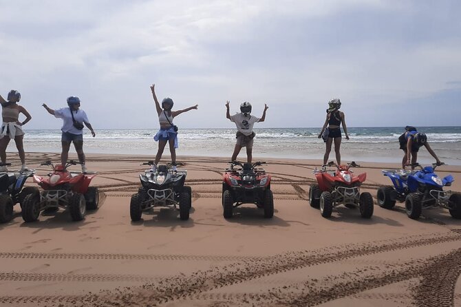 Quad Bike and Sandboarding on Sand Dunes Wild Beach - Who will enjoy this most