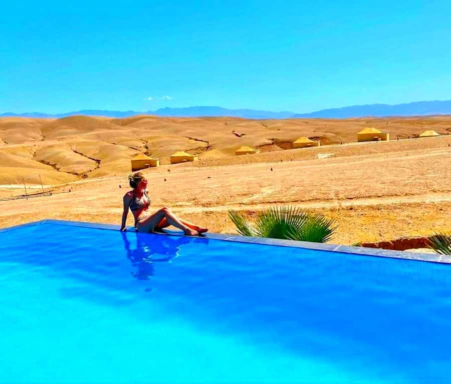 Quad biking in Agafay Desert with lunch & Camel Ride & pool - A Berber lunch with tajine and bread