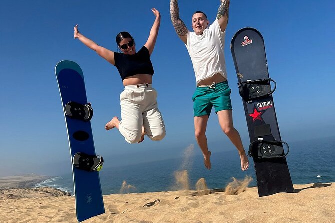 Sandboarding with Panoramic Views of the ocean and Agadir Desert - Reaching the Tamri Dunes from Agadir