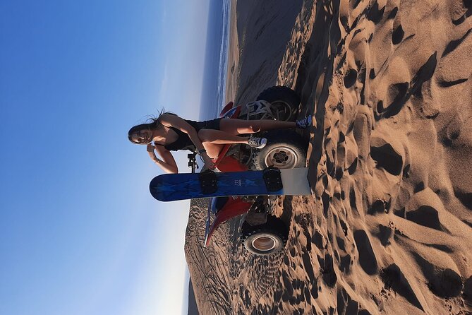Sandboarding with Panoramic Views of the ocean and Agadir Desert - Your First Look at the Sandboarding Area