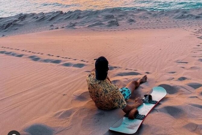 Sandboarding with Panoramic Views of the ocean and Agadir Desert - Ocean Views, Canyon Scenery, and Open Space