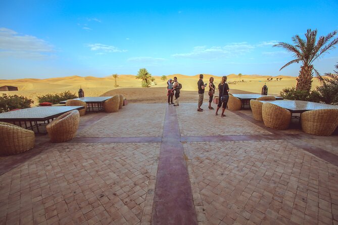 Shared Group Desert Tour Fes To Marrakech Via Merzouga 3 Days - Dinner, camping, and the desert night