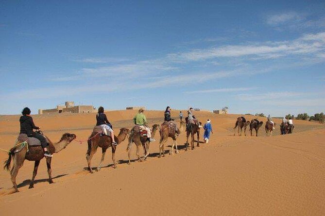 Standard trip in 1 night / 2 days from fez to merzouga - marrakech or back with same transportation fez - Camel or 4x4 into camp