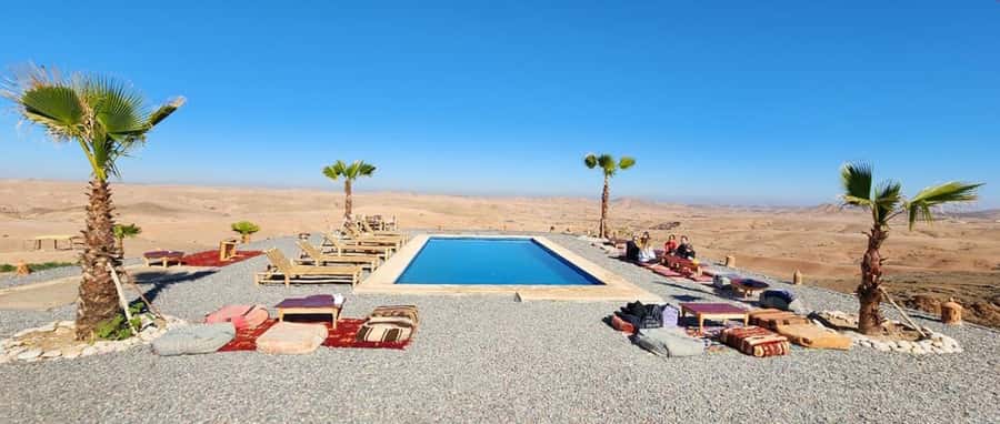 Sunset Camel Ride in Agafay Desert with dinner and pool - Cooling off at the desert pool